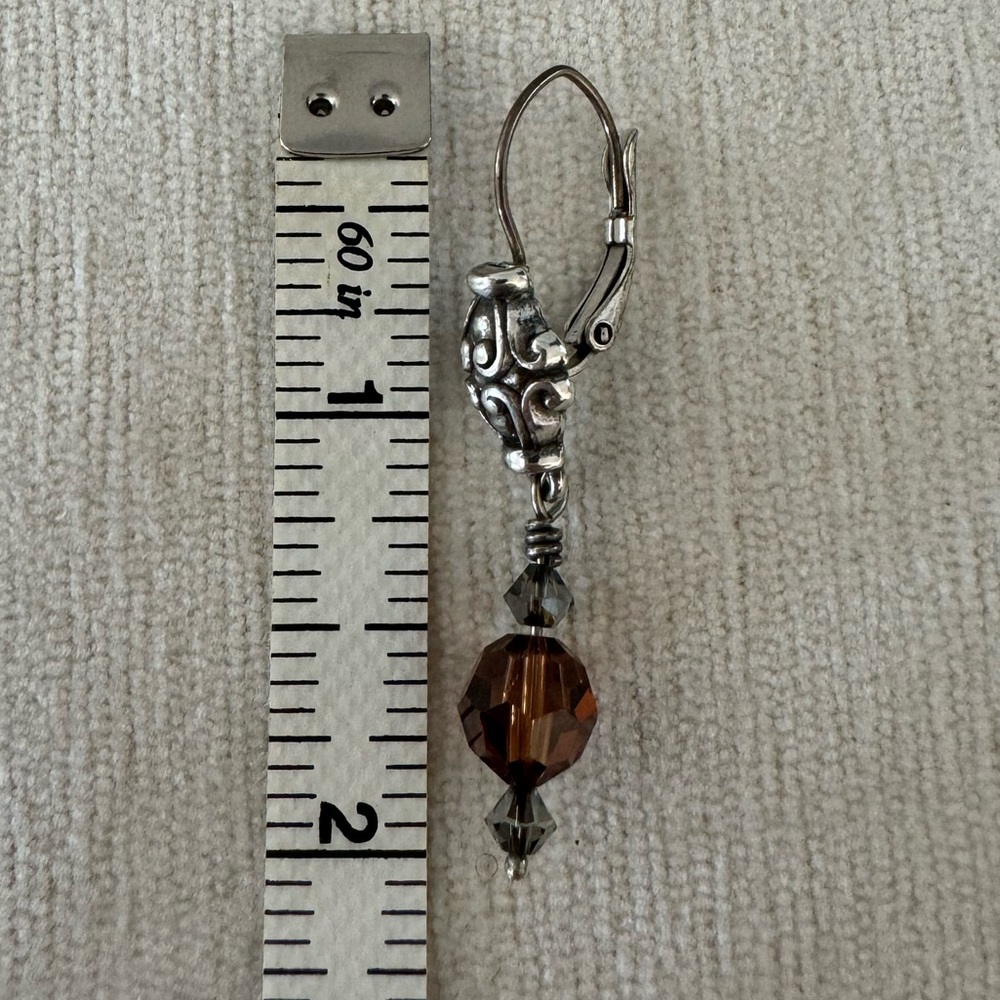 Vintage Brighton amber drop earrings - Picture 6 of 6